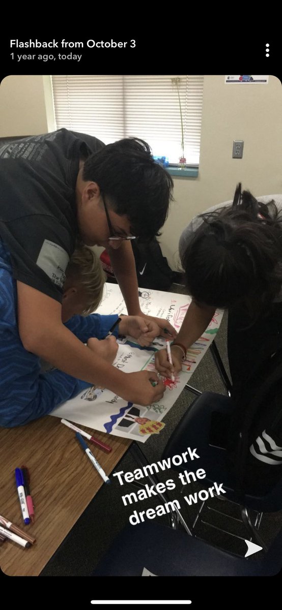 Got this flashback from last year...I love when my students collaborate as a team!