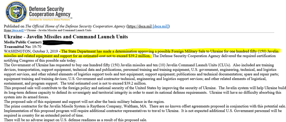 Aaron Blake on Twitter "The U.S. is selling 150 Javelins to Ukraine…