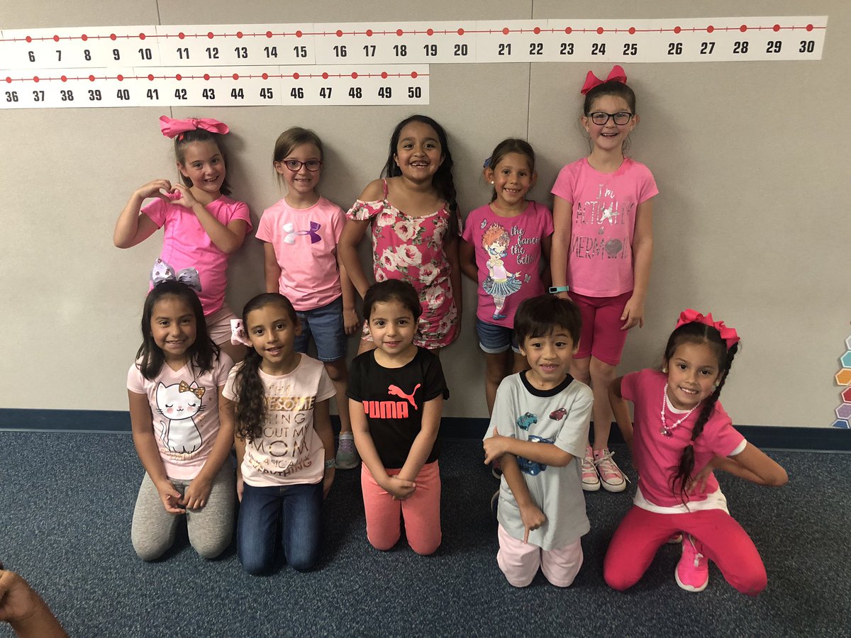 MrsMiksch23's tweet photo. First grade is wearing pink to show our support! We love you @gerletti ! #kindnessIsOurCompass https://t.co/gzcOqJLafc