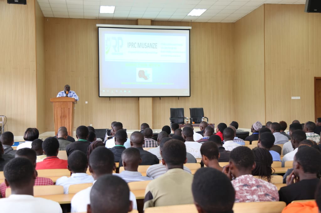MusanzeCollege's tweet photo. Today, in the ongoing Induction Week at IPRC Musanze, the Governor of the Northern Province, Hon. Gatabazi JMV, gave a public talk to students and Sfaff of IPRC Musanze, it was entitled, "Promotion of I am African spirit among Young People". #InductionWeek2019. https://t.co/BleNaH6Lw5