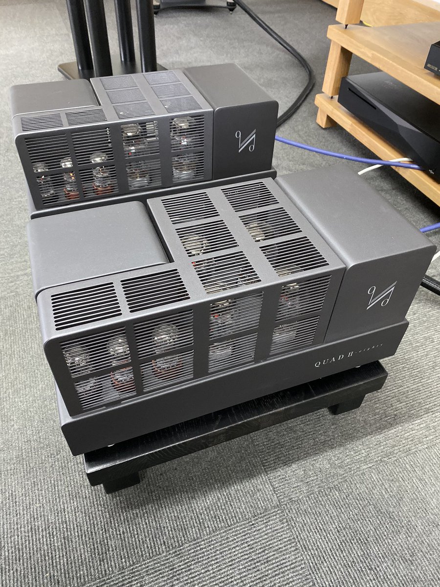 stoneaudio's tweet photo. Customers listened, loved and purchased these incredible @QuadHiFi II Eighty valve mono blocks (£5499) for their treasured Quad ESL-63 electrostatic loudspeakers. https://t.co/wxjF7LUmhe https://t.co/bYSlMJ7z1f