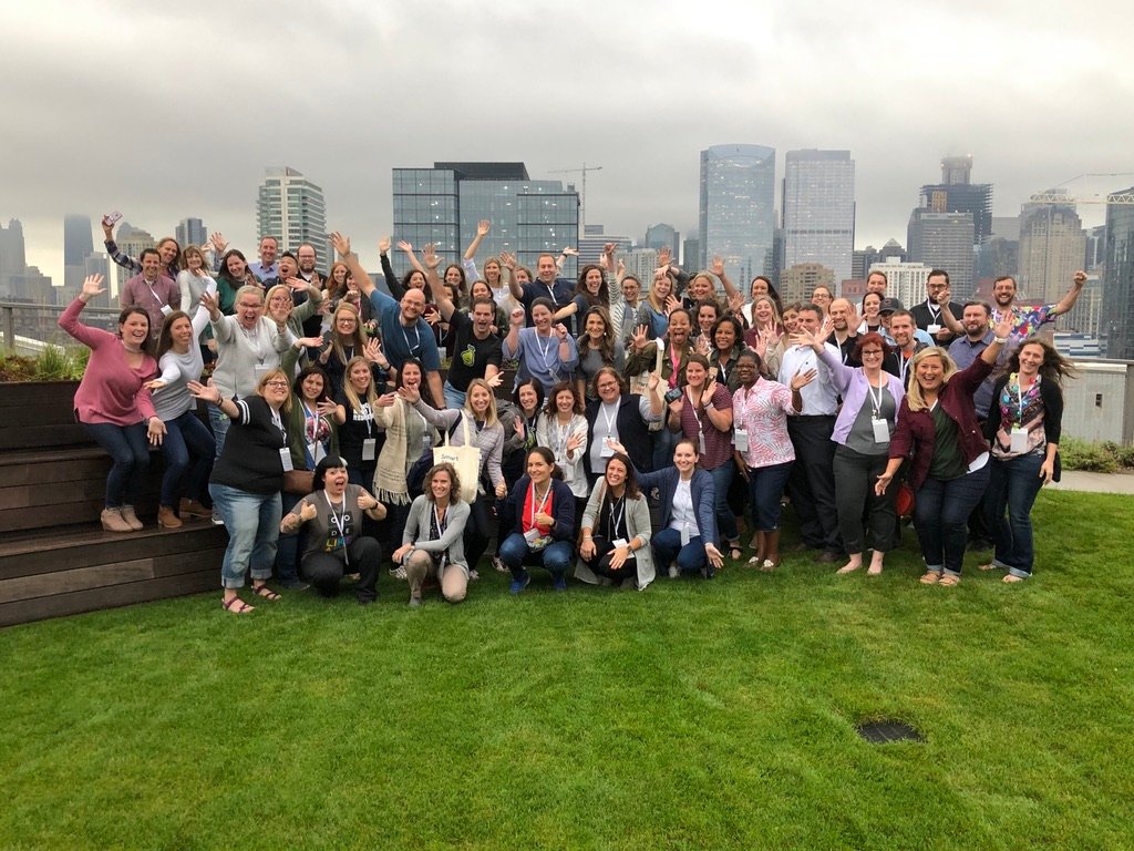 heymiked's tweet photo. #ThrowbackThursday to last Friday where we brought educators from all grade bands to #googleforeduChicago to learn how to spread the @PearDeck love throughout our district. Elevator and rooftop selfies are always a must! Tag your friends! ๐๐๐ https://t.co/BfFkeWqxBe