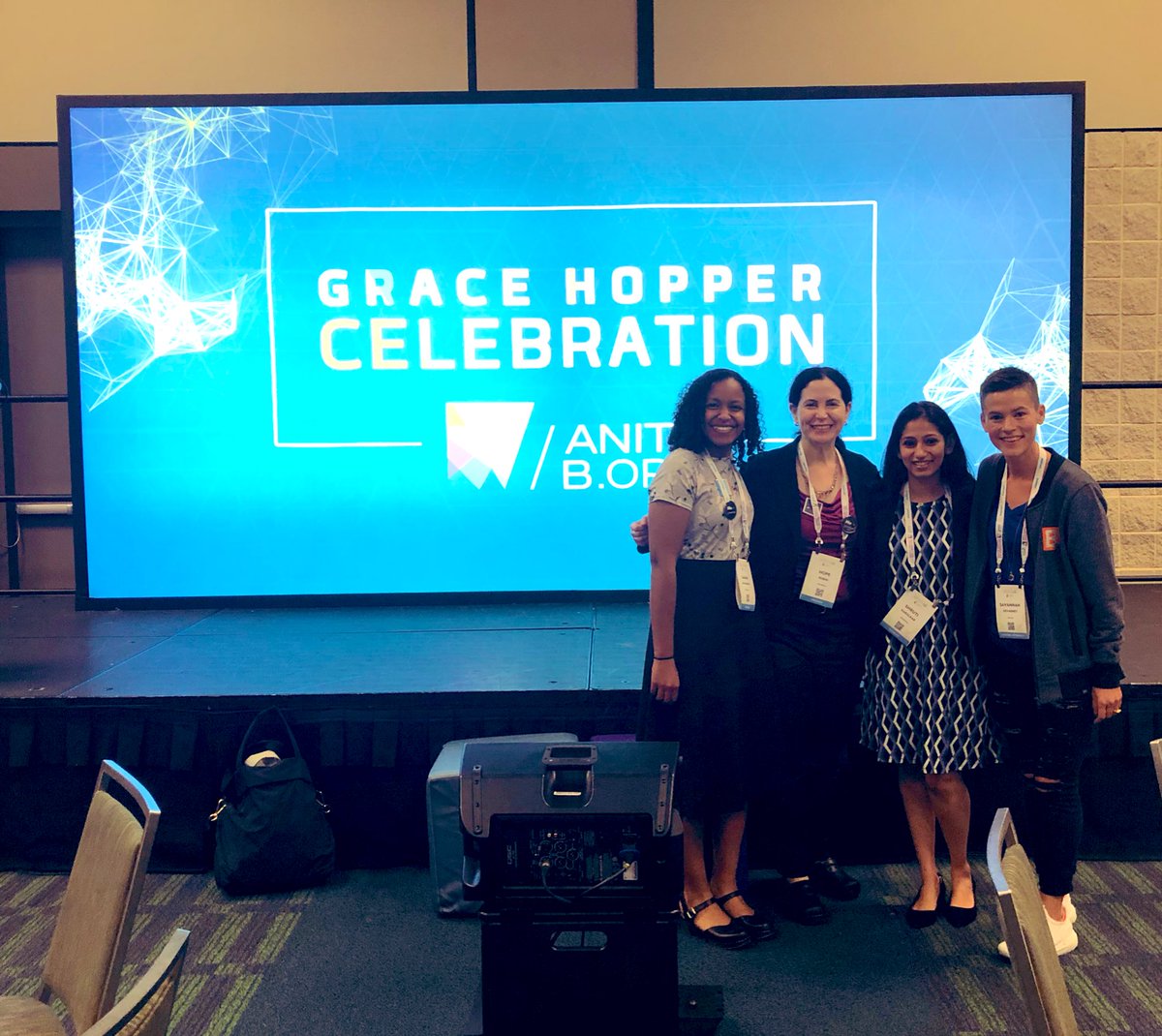 SavDeVarney's tweet image. My fav @ghc experience: building a fitness tracker! Had a blast working w sensors, ML models &amp;amp; IoT + 🏃🏻‍♀️ around like crazy testing it out. 👏👏👏 to @MathWorks, @herubin62, @KarulkarShruti &amp;amp; @Sarah_MMohamed for creating an epic workshop! #shelovesmatlab #PocketAIandIoT #GHC2019