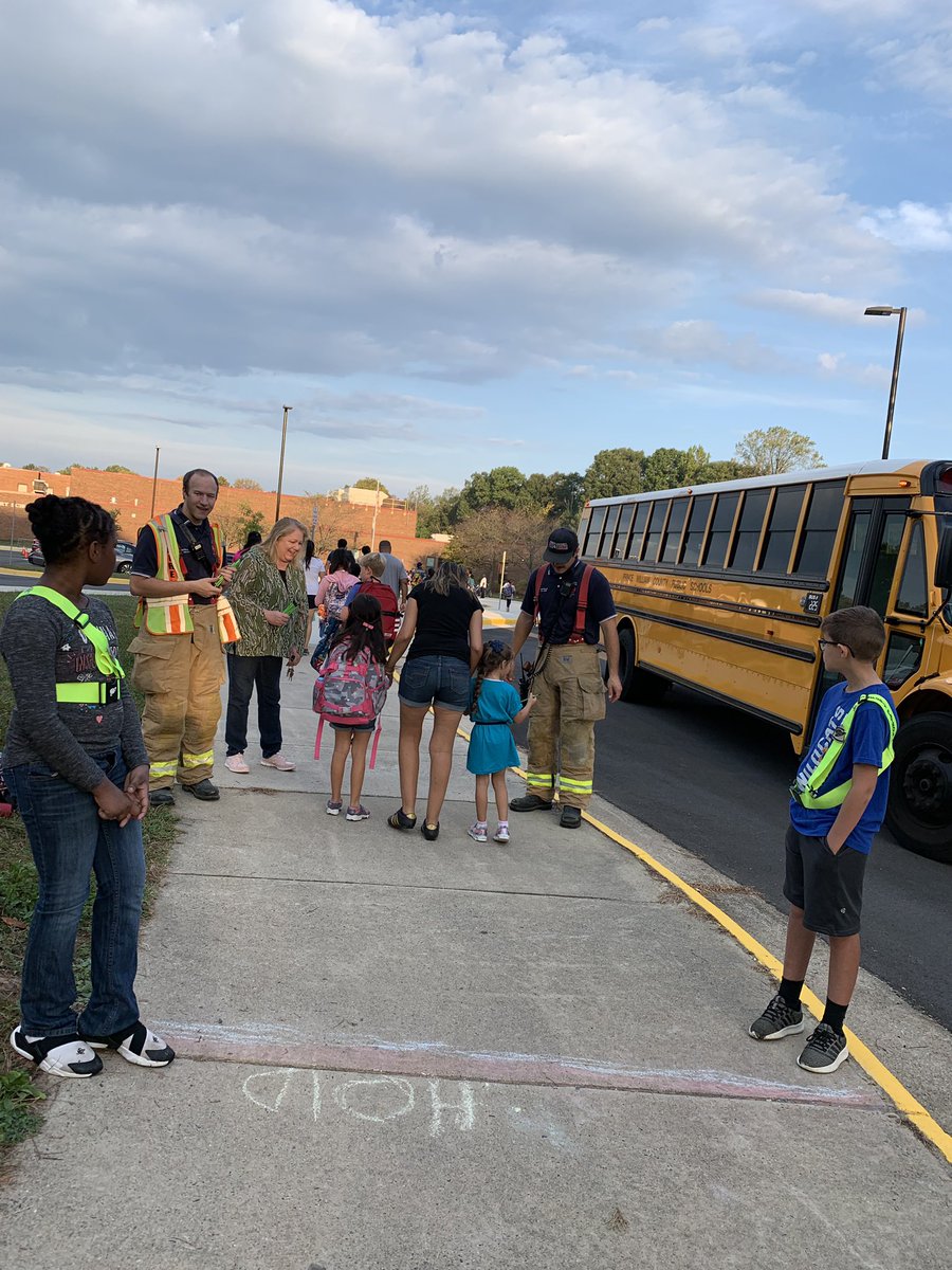 Antietam Elementary &amp; Station 14 celebrate International Walk to School Day!  October 2!