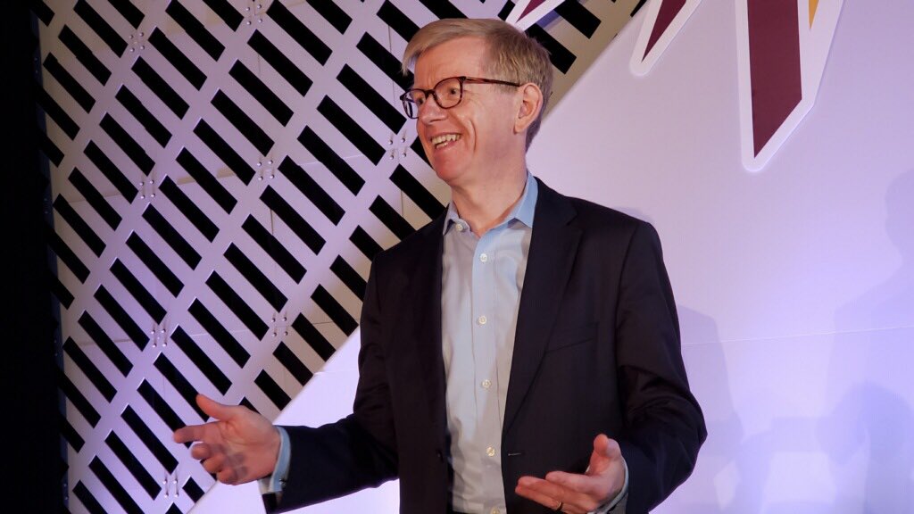 OCLC's tweet photo. Keith Webster is now sharing his thoughts on how to build libraries of the future by leveraging OCLC research models. | @CMKeithW
#OCLCLibraryFutures #communitycatalysts #OCLCARC19 https://t.co/kiyGDwuc2H