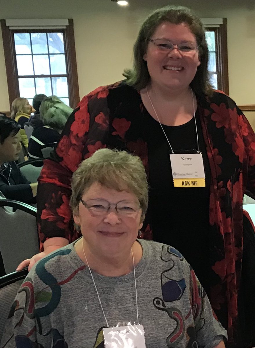 honoringchoices's tweet photo. Caring and leadership run in the family! @honoringchoices Executive Director Kerry Gervais Hjelmgren and her mother, Executive Director of the MN Center of Health Care Ethics, @KarenLGervais #HCM2019 https://t.co/4K8A4BP6of