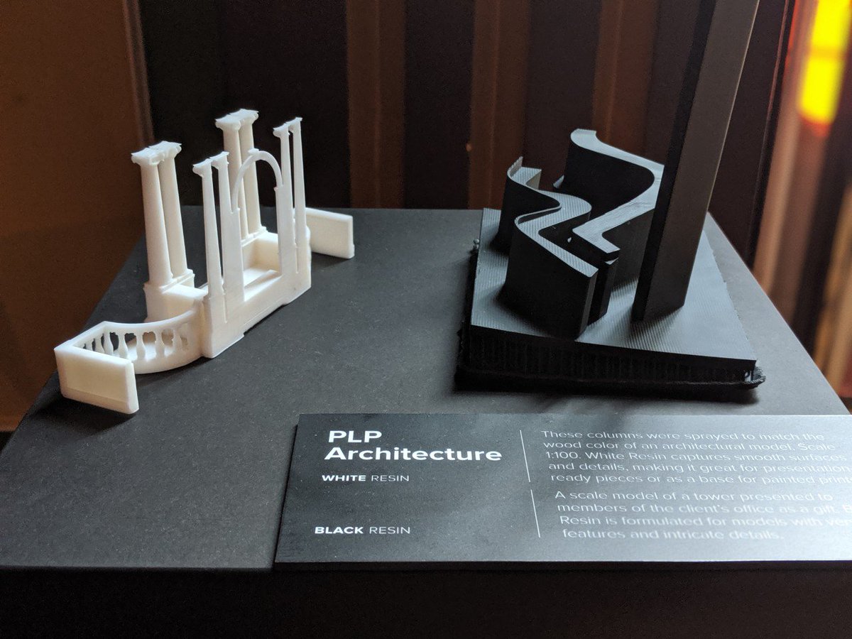 formlabs's tweet photo. Engineering and Architecture parts featured at the #FUS19 User Exhibition:
• Gripper Brackets in Durable Resin by @TheAMRC 
• Jigs &amp; Fixtures in Tough Resin by Pankl Racing Systems
• Big Columns and Assima Shopping Centre, Kuwait by PLP Architecture in White and Black Resin https://t.co/BtXa7Do70M