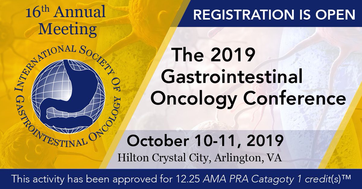 The annual #ISGIO provides an educational forum in discussing the latest advances in GI cancer research. To register and for more info visit conta.cc/2kd0Yx8!