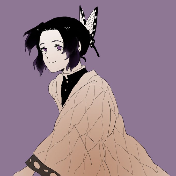 幾松∞低浮上さんがTwitterに投稿した胡蝶しのぶ(鬼滅の刃)のイラスト。