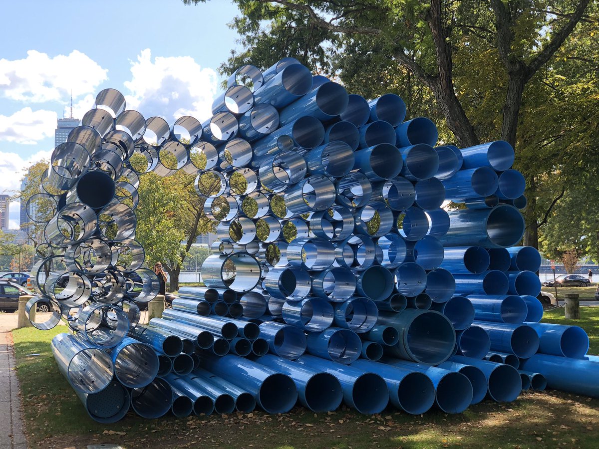 pearlli98's tweet photo. traces of an uninstalled structure: horizontal indentation with blue dyes on the grass. Color is a recollection of physical conditions of an object and its environment: weathers, pressure, and the industrial processes. Color tells the life of an object. #wherearethecolors https://t.co/bpjuvDsX1G