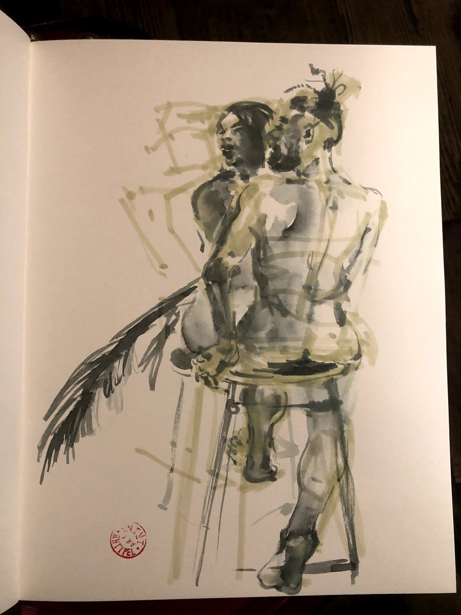 nikiraa's tweet photo. 10 minutes sketch in ink. Having fun @ the sketching session in the City.#sketching #Muses #drawing #Manhattan #ink #iDraw #artists #sketchbook #ArtistOnTwitter #2models https://t.co/115fgFOpyx