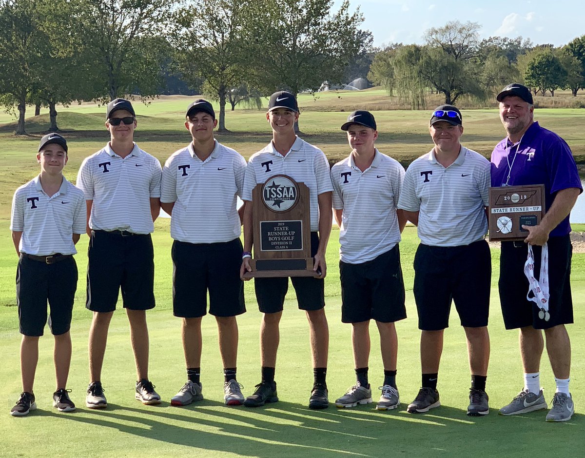 WTJGAgolf's tweet photo. Trinity brought home the State Runner-Up trophy with 301 &amp; 308 in Div IIAA behind CAK. TCA had a fantastic season &amp; all return except Garret McCraw who has a verbal with Union next year. https://t.co/kMPN4Ruuju