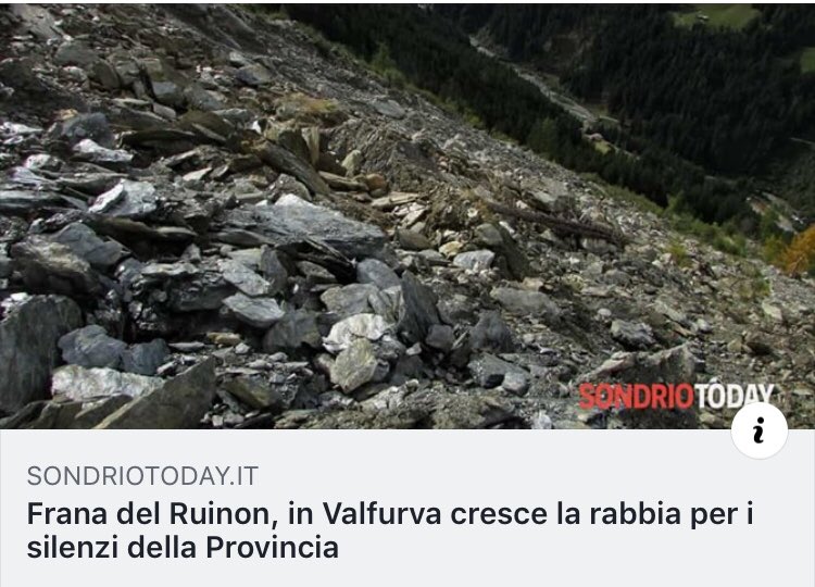 paolixantonelli's tweet image. #ruinon parliamone
La #frana in #Valtellina non va dimenticata 
sondriotoday.it/attualita/fran…