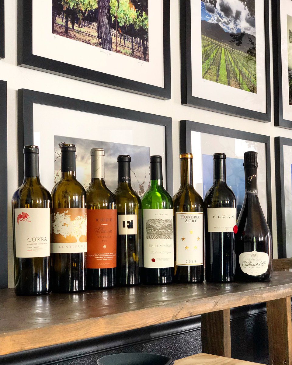 KerrinLaz's tweet photo. Serious Cab lineup w/ our house fave 🍾Vilmart for guests from Laguna Beach🍷 #winetasting #yountville #tastingroom #wineshop #corrawines #continuumestate #ruddestate #futowines #eiselevineyard #hundredacre #sloanestate #napavalley #winecountry #winetravel #visitnapavalley https://t.co/xM4huZxIaf
