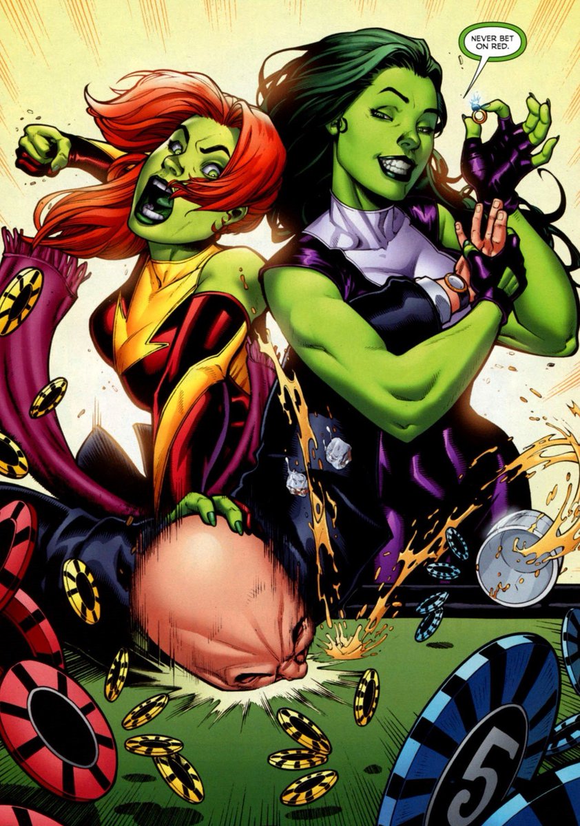 "That's all I need! A guy with the I.Q. of a Mack Truck telling us "𝙜𝙖𝙡𝙨" to stay out of trouble!"

Descriptive. N/sfw. Mature Themes. SL/Banter #MarvelRP