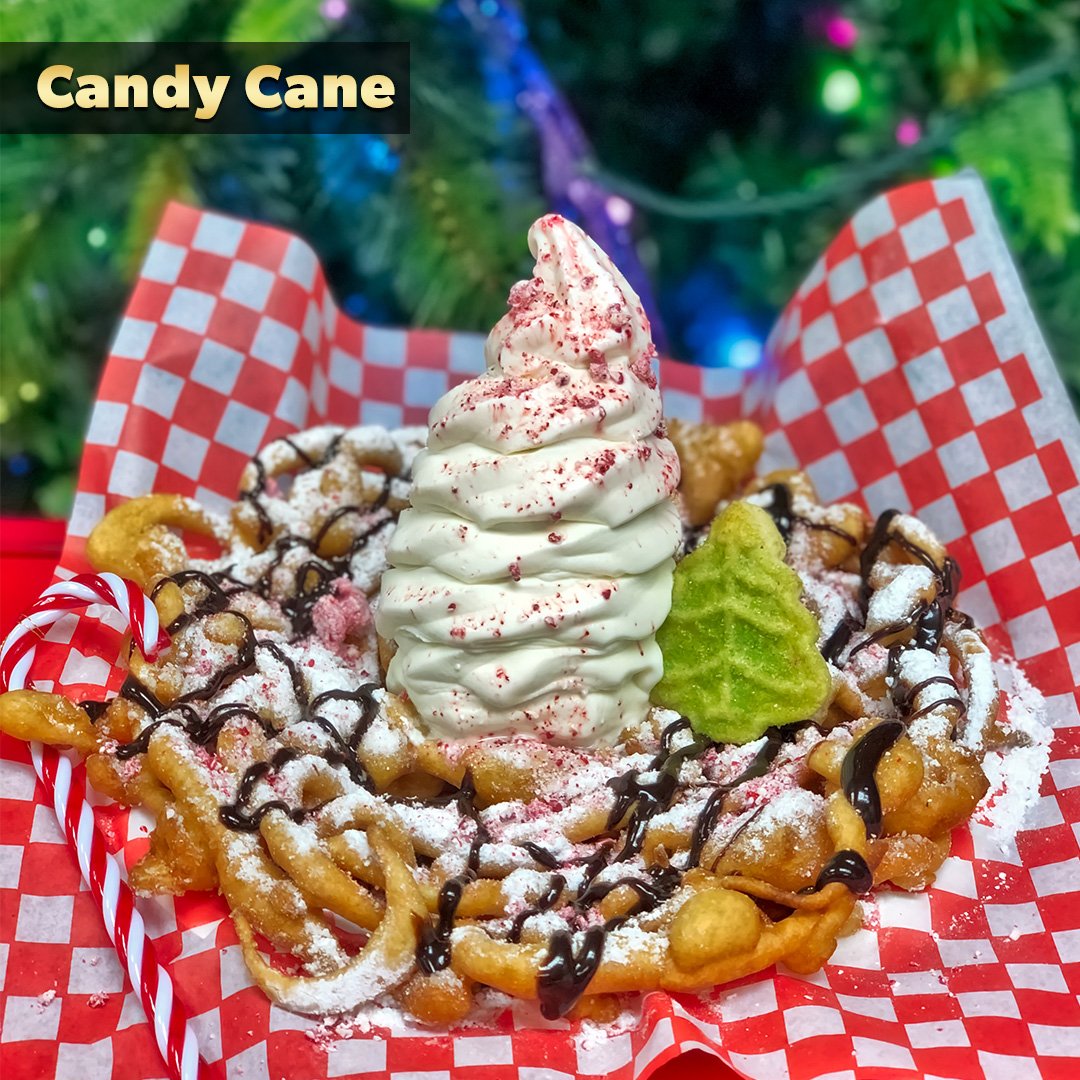 WonderlandNews's tweet photo. Is it too early to be excited for WinterFest? 😍 Our Festive Funnel Cakes are already available in the park! Which one would you try?
1. Candy Cane 
2. Classic 
3. Eggnog 
4. Gingerbread 
Located across from "The Bat" at Festive Funnel Cakes. https://t.co/SVJ9wBrHs0