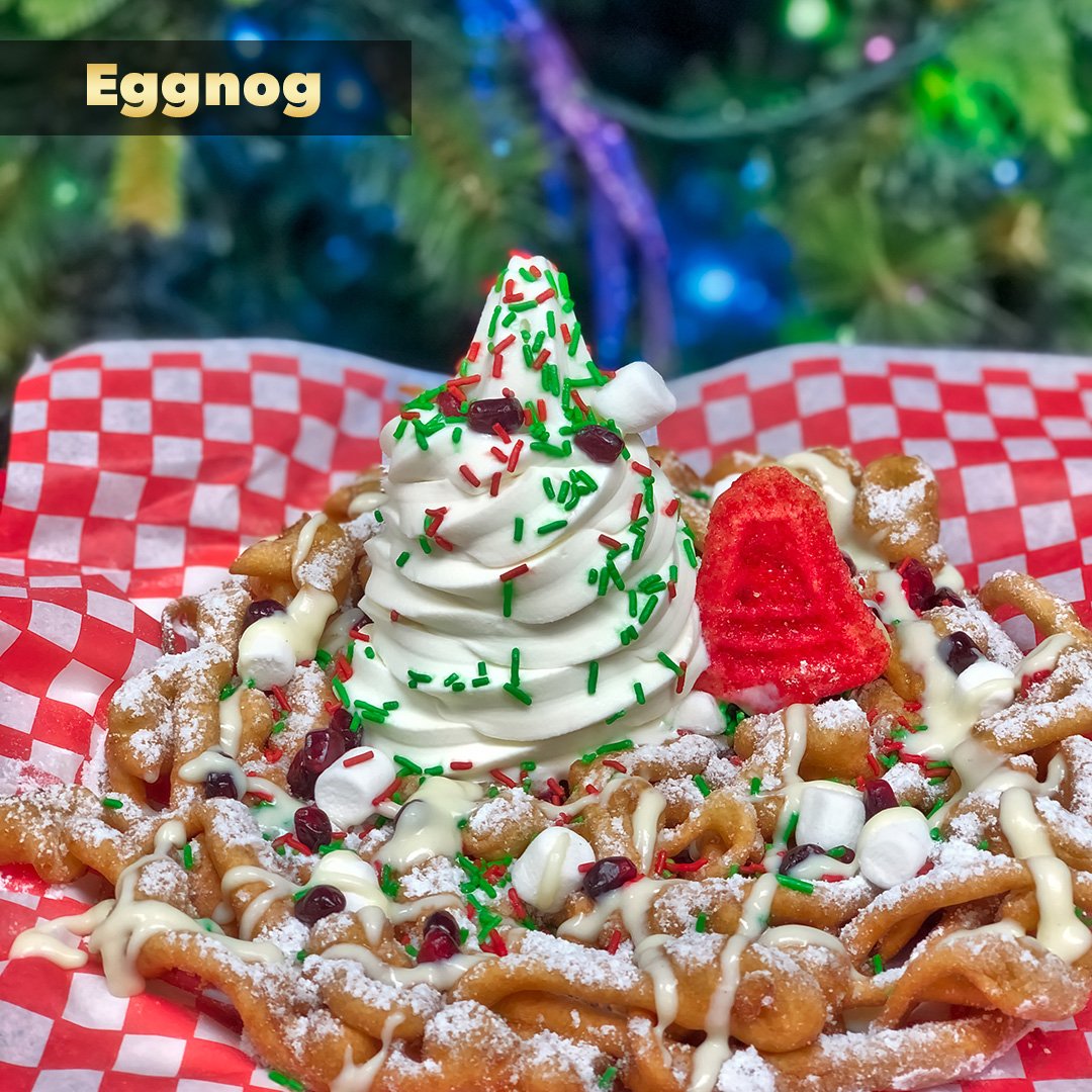 WonderlandNews's tweet photo. Is it too early to be excited for WinterFest? 😍 Our Festive Funnel Cakes are already available in the park! Which one would you try?
1. Candy Cane 
2. Classic 
3. Eggnog 
4. Gingerbread 
Located across from "The Bat" at Festive Funnel Cakes. https://t.co/SVJ9wBrHs0