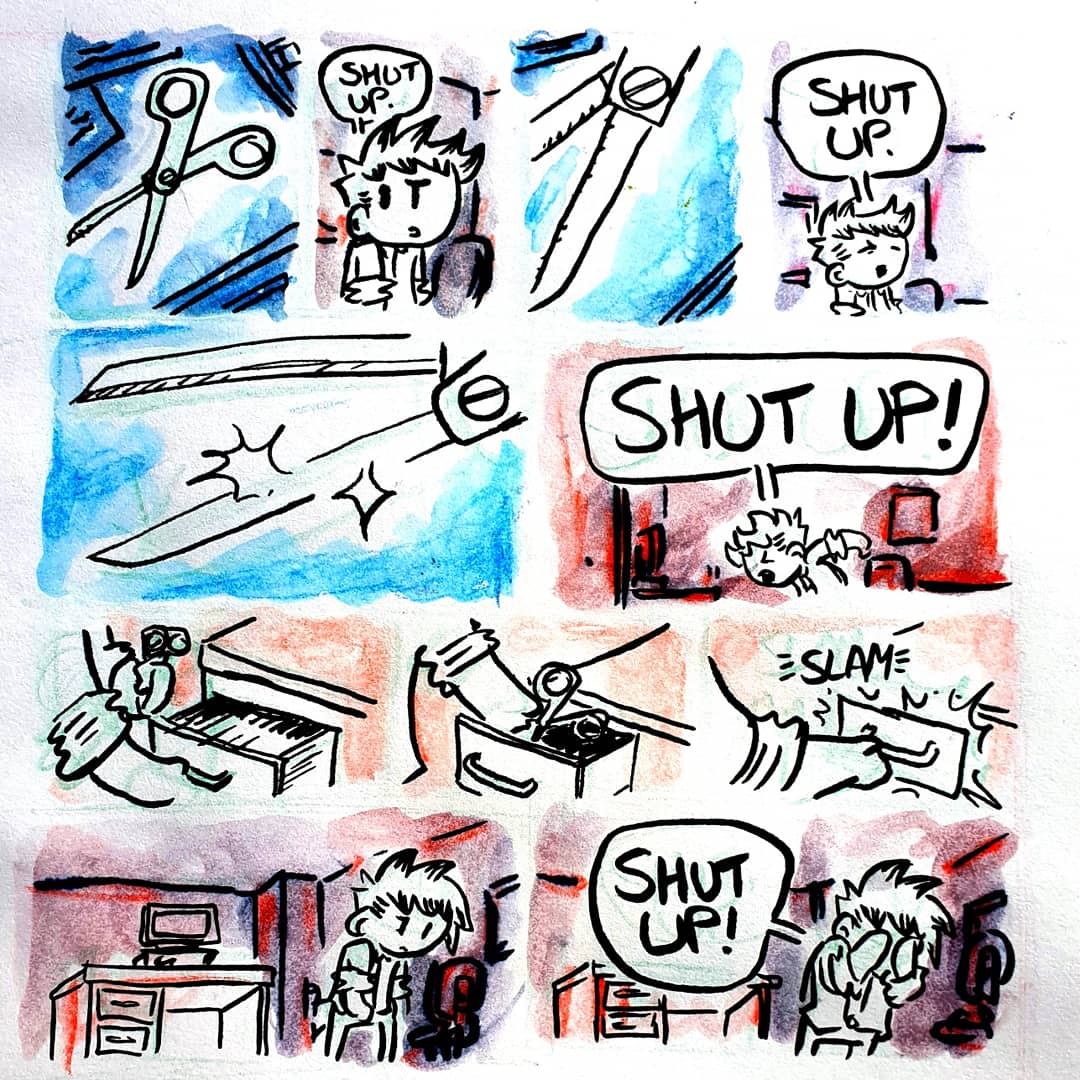 MiniTomComic's tweet photo. Day 1573. CONTENT WARNING - More of my usual, sadly. #MiniTom #depression https://t.co/te7RgmCRym