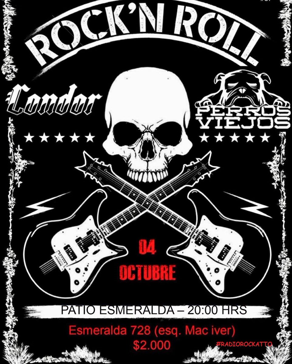 radiorockatto's tweet photo. ATENT@S ! @CondorRock regala polera y vende CDs , veanlos en https://t.co/Zpe6MfT0sN , y asistan a su tokata este VIERNES 04 !, #ponleoreja @artedual @IMAGINAX_pro @rockywrestling @IguannaRock @iRockWebzine @rockeriocl @ComunidadRockcl @rockaxisoficial salurocks &amp; #MasMusicaCL https://t.co/vgxsSLU7fG