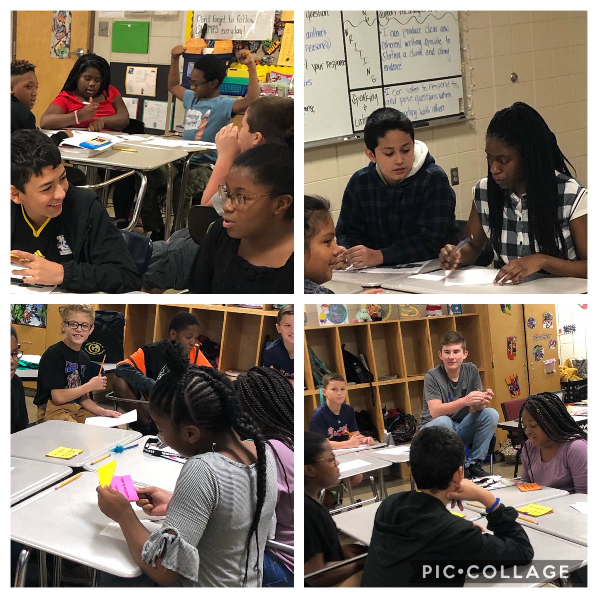 JordanWhaley115's tweet photo. Socratic Smackdown is what’s going down! #qualityquestion #collaborate #speakingandlistening #engaging #cehpride #cehimpact #ocsknoact #GoBigO https://t.co/RDA0GZcHI6