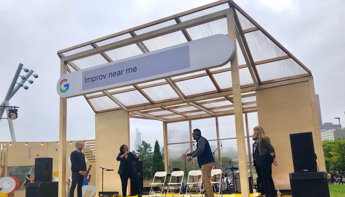 TheSecondCity's tweet photo. The Second City performed during Chicago's #WonderfulWeekends by @Google festival, & we were only ~slightly~ less popular than the giant gumball machine. #withalittlehelpfromgoogle https://t.co/KQyBxVqxmS