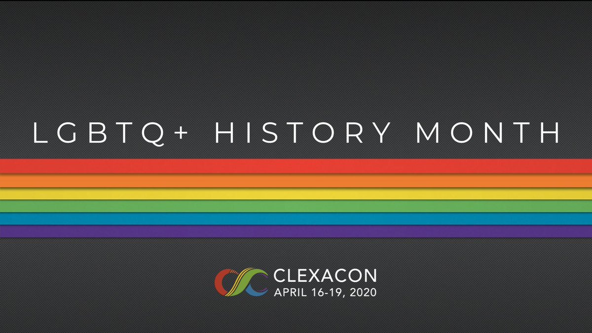 ClexaCon's tweet photo. October is #LGBTQHistoryMonth. We'll be honoring notable figures of impact that we've named our panel rooms after for #ClexaCon so stay tuned! #LGBTQhistory #LGBTQ #ClexaCon2020 https://t.co/rx020djQLp