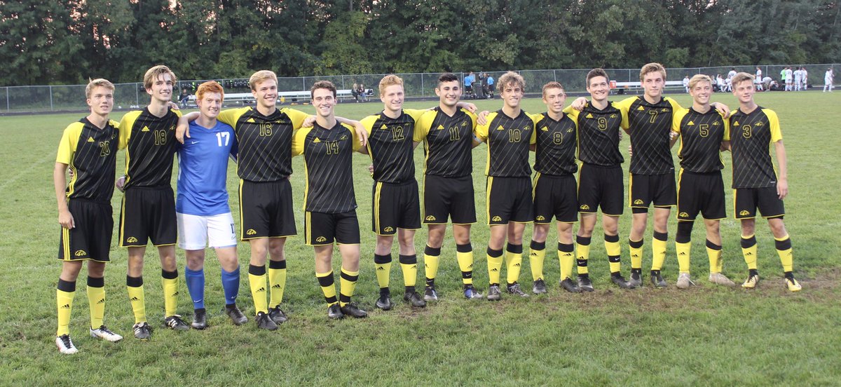 LuthNorth's tweet photo. 🌹 Soccer senior night recognition at last regular home game of the season last night. Team finished with a big win against Liggett 2-1‼️ Mustangs will begin to defend their District Championship on Oct. 9th at 5pm against Almont at home. 

⚽️ One Team, One Fight!

#GoMustangs🐴 https://t.co/4JgQSjou05