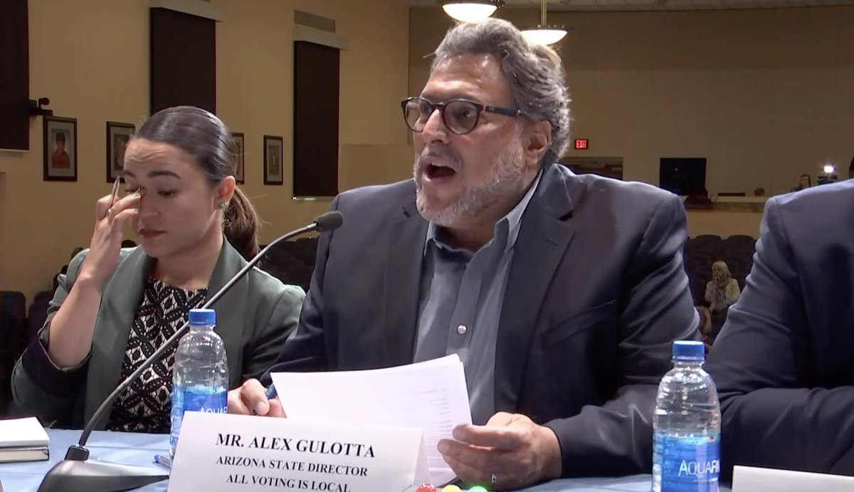 Alex Gulotta, Arizona State Director of All Voting is Local, testifies in Phoenix about voting rights in Arizona.