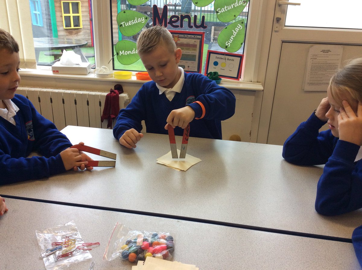 DeltaRowenaAc's tweet image. Today the ‘Science Stars’ Club have been testing the strength of different magnets. We found out that the &apos;wand magnet&apos; was the strongest. It was lots of fun! #scienceisfun #sciencestars