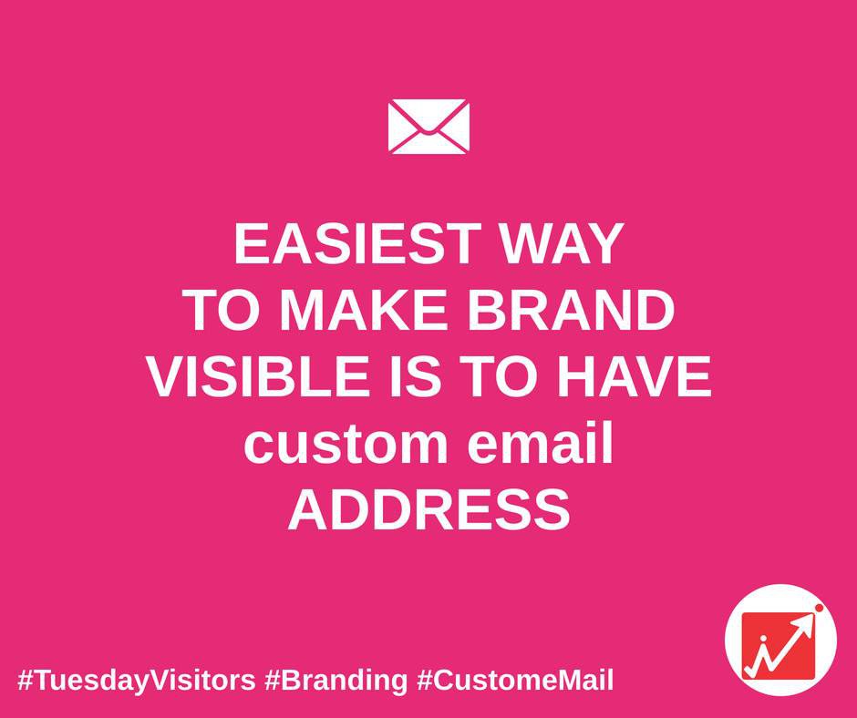animon's tweet image. People do not know your website address? Let them look at your email address, they will quickly be able to find your business by looking up your domain name. @shailv #TuesdayVisitors #Branding #CustomEmail