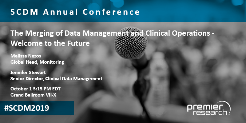 premierresearch's tweet photo. Back by popular demand! Jennifer Stewart and Melissa Nezos are presenting an encore of their session at #SCDM2019 today, delivering insights into how innovators are breaking down the traditional silos of data management and clinical operations. Join the discussion at 5:15 PM EDT! https://t.co/CON2pCpcSa