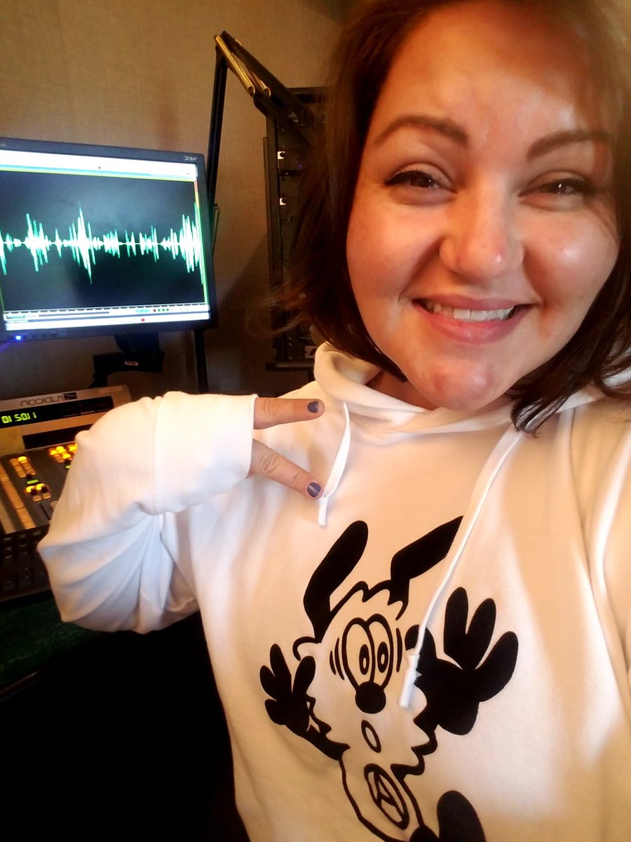 HeatherOnAir's tweet image. One of those #swearshirt wearin' #Octoberdays in the studio... 
#verdy
#micCheck