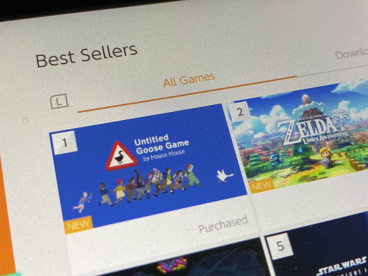 Игра про гуся вышла на первое место в топе продаж американского eShop