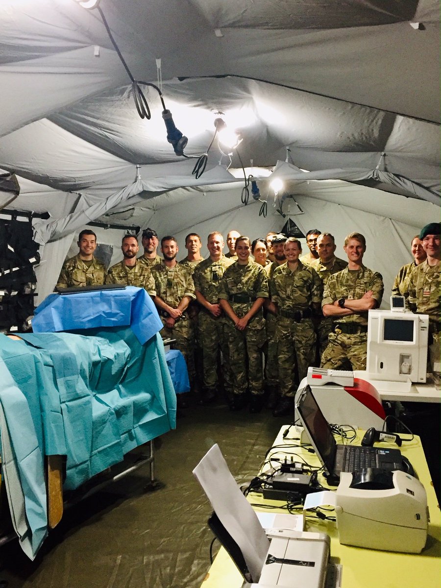 CdreIngaKennedy's tweet photo. Great to visit the Commando Forward Surgical Group/Medical Reception Station who are preparing for their deployment to Norway. Trying out new infrastructure, and innovative telemedicine. @TheCFSG @RoyalMarines @JHubMED_Defence @DMS_DG https://t.co/KXMbrcQzb9