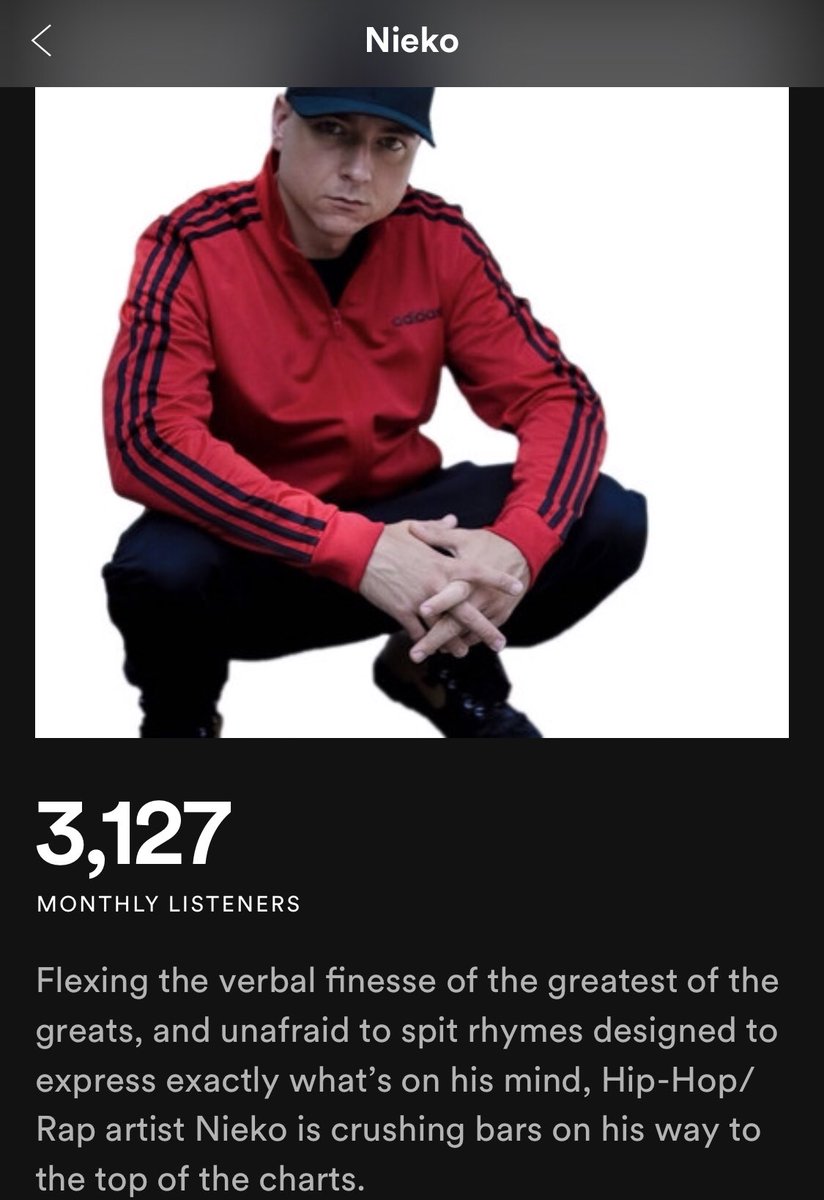 Thank you for over 3000 streams on Spotify this month!!