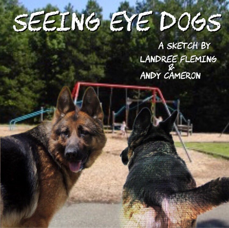 DeepDishers's tweet image. Today is the 1st day of the podcast being gone, and it’s also the 1st day of the rest of our lives. Live it up with this week’s featured sketch, Seeing Eye Dogs! theandycameron.com/deepdish #sketchcomedy #seeingeyedogs