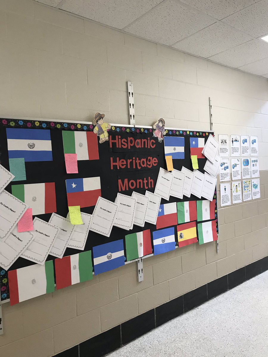 twestmor's tweet photo. The students have worked hard on their Hispanic Heritage Month reports! Can’t wait for Friday’s living wax museum to come alive! #walkertownelem2  #wsfcsEls #walkertown https://t.co/j6YPwLdWe0