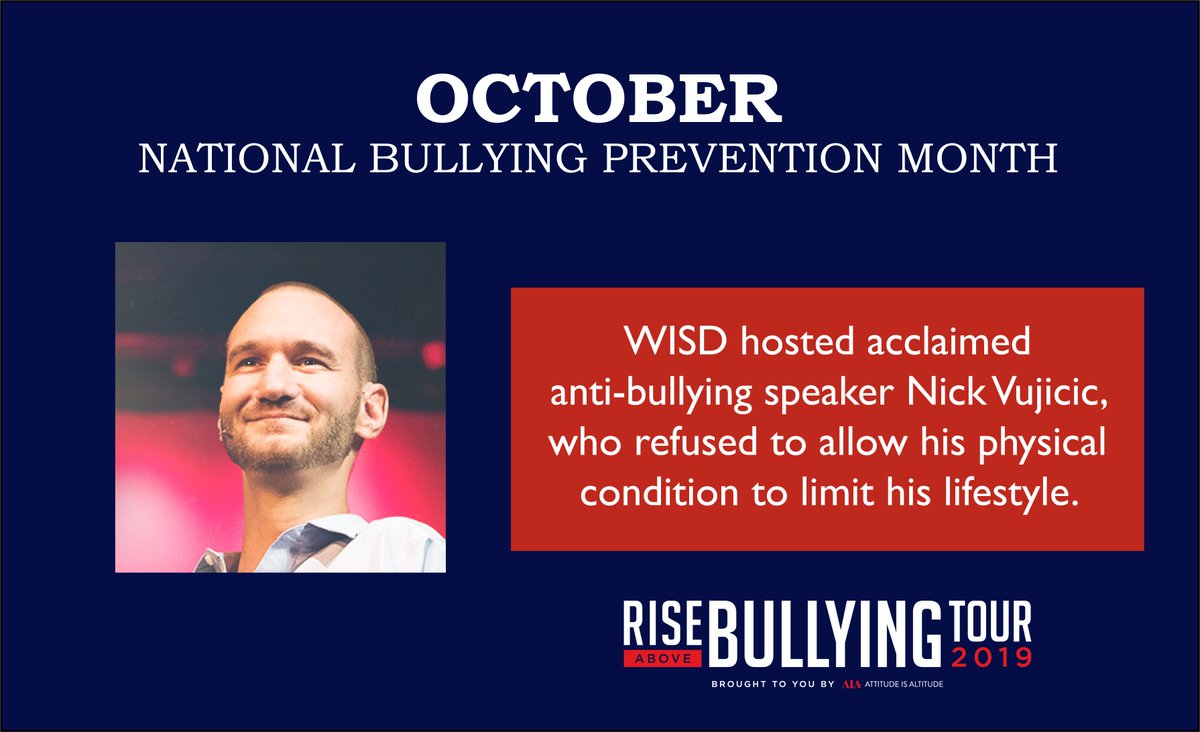 Thank you <a href="/nickvujicic/">Nick Vujicic</a> for inspiring Wimberley students, families &amp; many more. You can be inspired:
riseabovebullying.com/live-stream-wi… #RiseAboveBullying #NationalBullyingPrevention