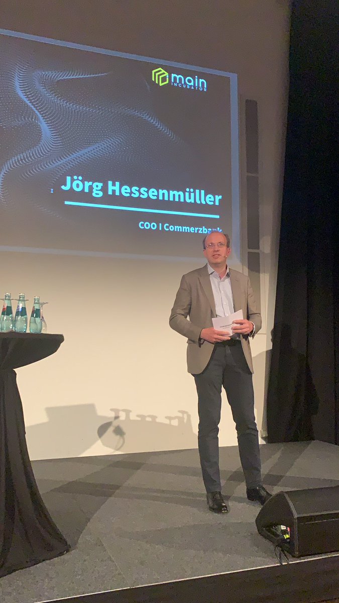 spitzmichael's tweet image. The final words are from Jörg Hessenmüller, member of the board of @commerzbank on the occasion of the 5-year @BtTowers anniversary and the topic #AI. #BtT #mainincubator #commerzbank