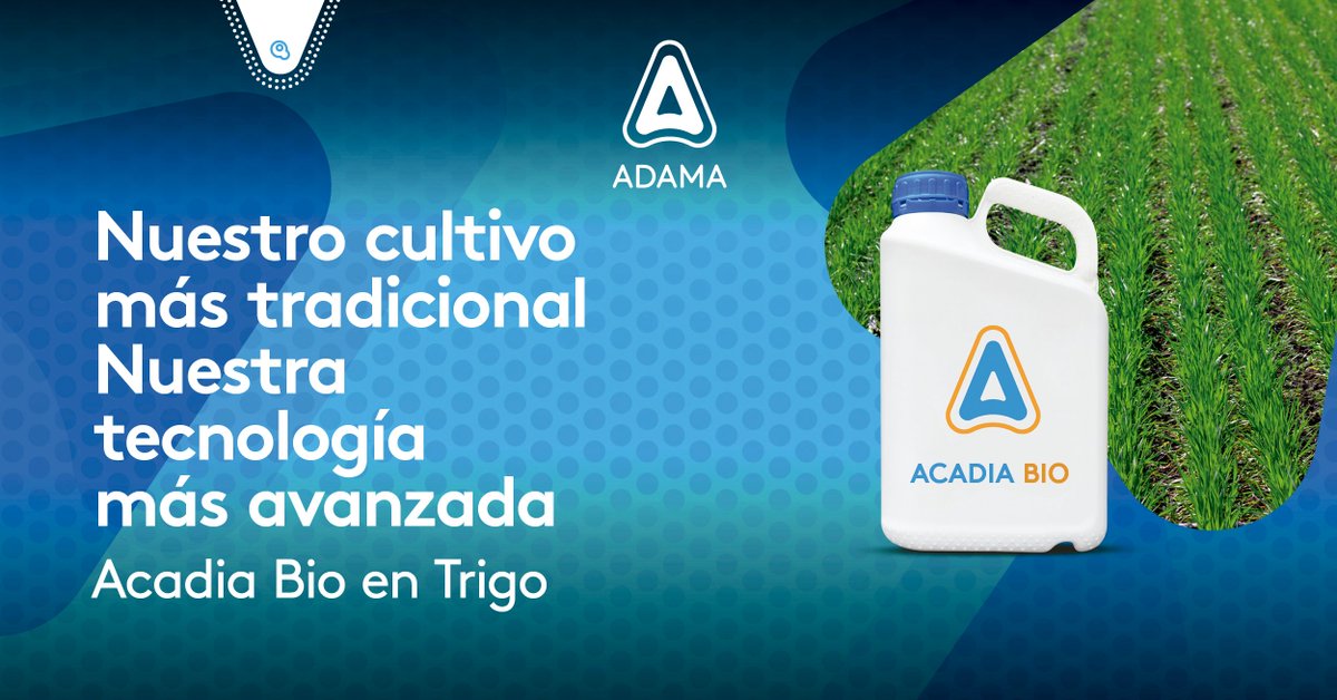 AdamaArgentina's tweet image. 📣#AcadiaBio es el único fungicida con tecnología #antiestrés que te ofrece los mejores resultados en #trigo
🖱 Más info en bit.ly/2lSEYYW