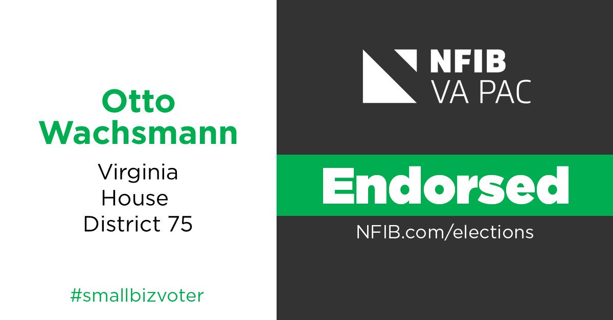 WachsmannHD75's tweet photo. I am proud that NFIB believes in my vision and honored they have endorsed my candidacy. It's time we make Southside open for business! #NewPrescription4Southside https://t.co/Lk6DZ0QAUN