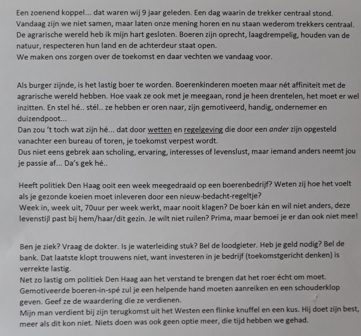 Onze #trouwdag .. Hij in #denhaag #boerenprotest, ik thuis om #agrarischehapjes uit te delen op school #trotsopdeboer #trotsoponzeboeren