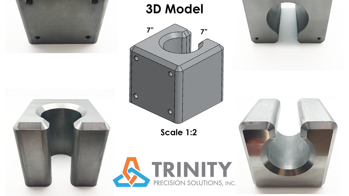 TrinityPSol's tweet image. Made out of 6061 Aluminum, this fully machined block is currently being inspected and will be sent off to our customer before the expected delivery date. #machining #manufacturing