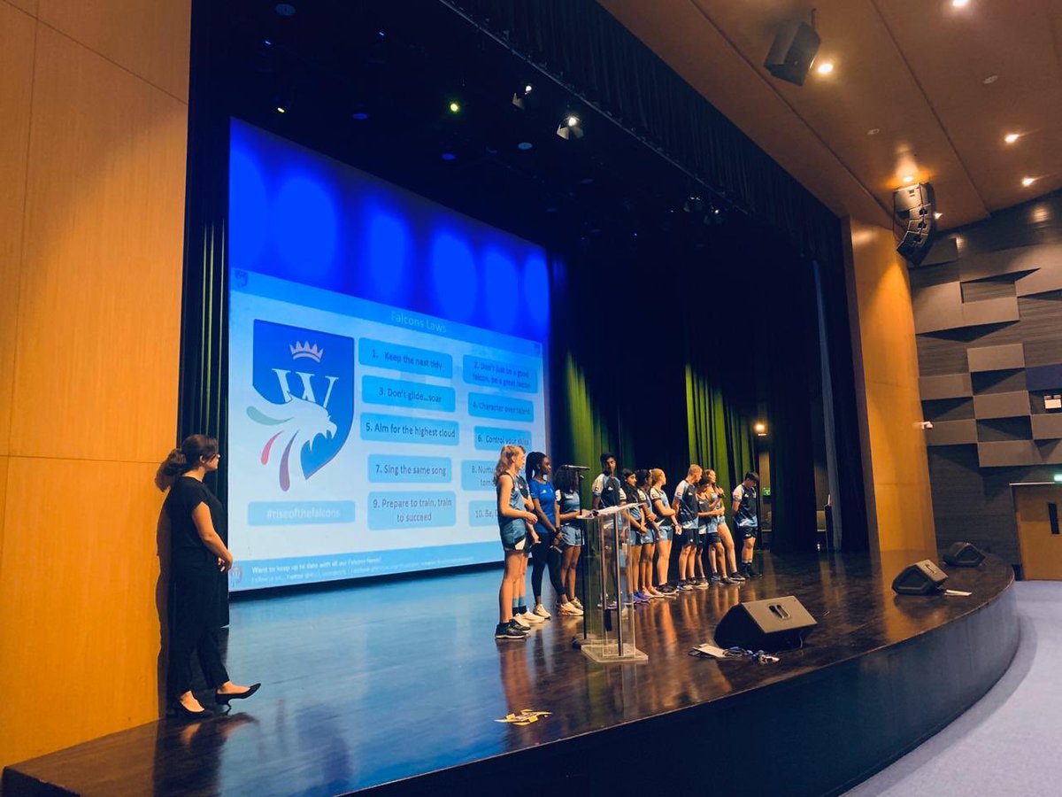 HanCareyPE's tweet photo. Been awesome for our Sports Captains to build their own set of Laws for the @GEMS_WSO Falcons to play by, then launch them at the Parent Engagement Evening last week 🙌
Thanks for the inspiration @AllBlacks #buildingalegacy #riseofthefalcons #cultureiskey #studentbuyin https://t.co/TtSdb5b8bt