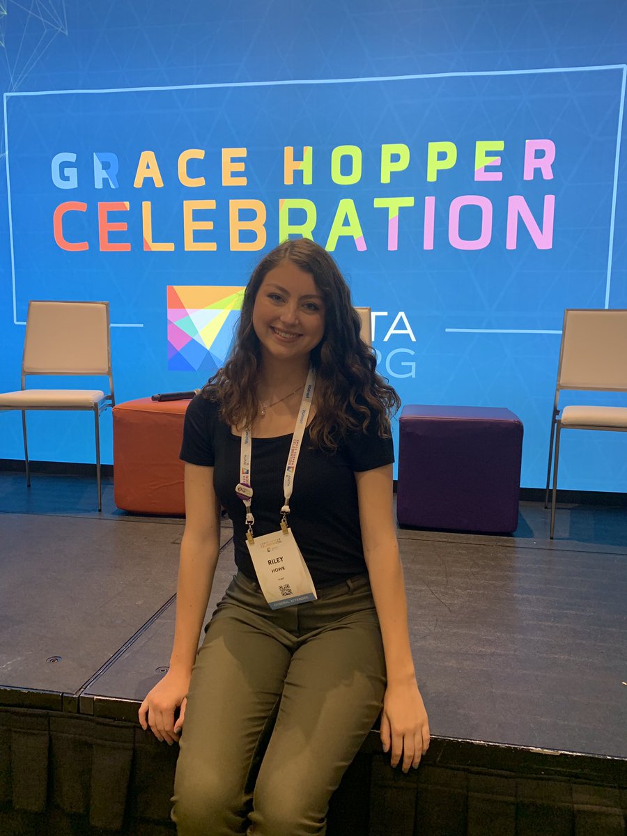 redteamriley's tweet photo. So excited to be attending #GHC19 as an @AnitaB_org Aspiring Technologist! Thanks @NCWIT! https://t.co/SDMPOQ14Ln