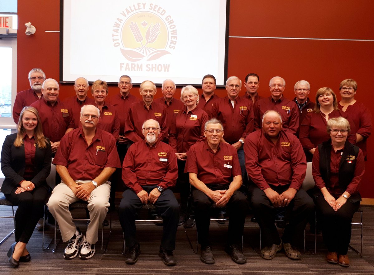 OttawaFarmShow's tweet photo. Great photo of 2019-2020 OVSGA Board of Directors and Executive! For the 93rd year, OVSGA will host #OVFS in March 2020! #OVFS20 #AgintheEast #agcommunity #ontag https://t.co/Y3rq5ovCZO