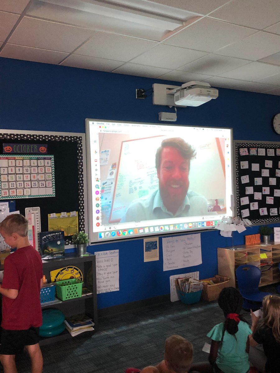MissTourte's tweet photo. we had our first leadership talk . His name was mitchll . He works for @NASA .  We  learned about astronauts in outer spae. We did a nice  job. It was really fun.- brielle https://t.co/UQ4q0vcMwi