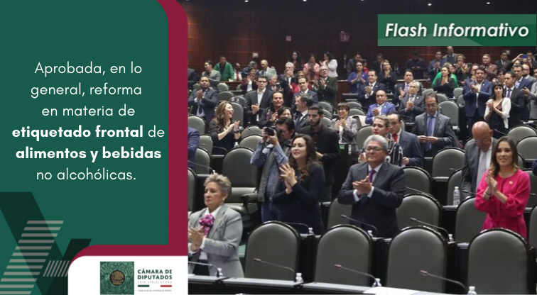 Mx_Diputados's tweet photo. #ÚltimaHora Con 458 votos a favor y 2 abstenciones, el Pleno aprobó reformas a la Ley General de Salud para establecer que etiquetas y contra etiquetas de alimentos y bebidas no alcohólicas incluyan información nutrimental de fácil comprensión, veraz, directa, sencilla, visible. https://t.co/dKQ8fmBSNz