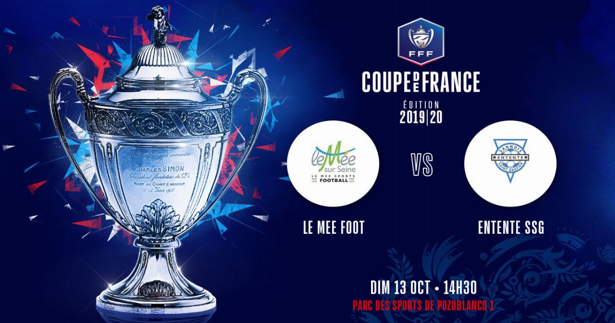 🚨 LE MÉE RECEVRA L’ENTENTE SANNOIS SAINT-GRATIEN (NATIONALE 2) POUR LE COMPTE DU 5ÈME TOUR DE COUPE DE FRANCE ! LE MATCH AURA LIEU LE DIMANCHE 13 OCTOBRE À 14H30 AU STADE POZOBLANCO !