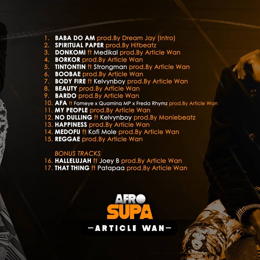 AddiLyrical1's tweet photo. @articlewani #AFROSUPA Track list 🔥🔥🔥🇬🇭🌍🌍🌍 @amgmedikal @1realjoeyb @strongmanburner @kelvynboymusic @kofi_mole @quaminamp_ @fameye_music @fredarhymzgh @patapaa_amisty @dreamjaygetmeon @hitbeatz_de_young_producer @moniebeatz #LinkUpEmpire https://t.co/HMuuKU54EA